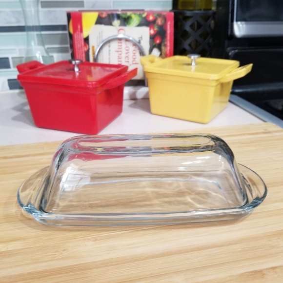 Anchor Hocking Clear Glass Butter Dish 1/4lb Covered Butter Keeper - Picture 1 of 9